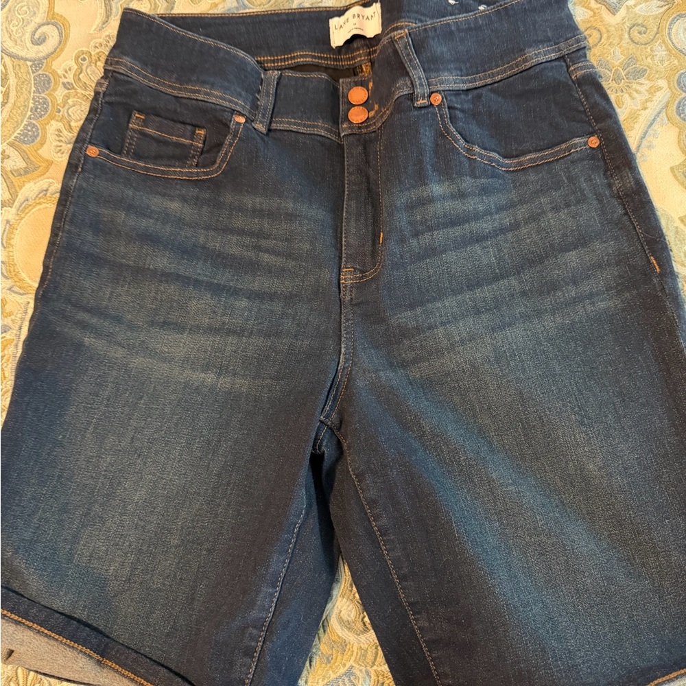 Lane Bryant Dark Blue Denim Shorts